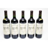 Five bottles of Chateau Vieux Clos St Emilion GC