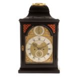 An George III ebonised repeating bracket clock, by James Smith, London, verge escapement