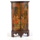 A 18th Century painted bowfront corner cabinet