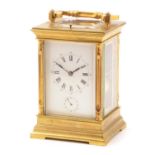 A late 19th Century Grand Sonnerie carriage clock,