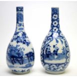 Two Chinese blue and white bottle vases.