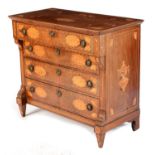 A 19th Century Dutch inlaid mahogany chest of drawers