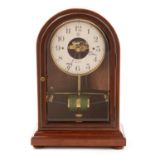 Bulle patent: a mahogany cased electric mantel timepiece