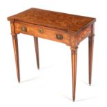 A 19th Century Dutch inlaid walnut card table