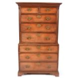 A George III mahogany chest on chest