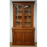 A late Victorian mahogany bookcase