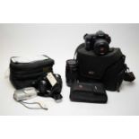 A selection of digital cameras and accessories