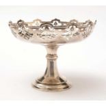 A George V silver pedestal bon bon dish.