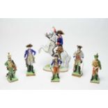 A collection of Capodimonte figures of Napoleonic soldiers