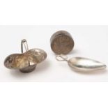 Small silver and white-metal items.