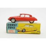 A boxed Corgi Toys die-cast Citroen D.S. 19 model car