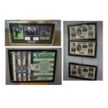 A selection of framed Newcastle United F.C. items