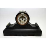 A 19th Century French black slate mantel clock