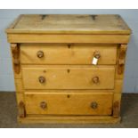 A late 19th Century pine chest of drawers