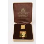 "The British Definitive Stamp Replica Issue" 22ct gold ingots.
