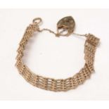 A 9ct gold gate-link bracelet.