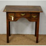 An 18th Century and later oak side table