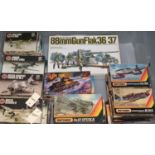 A collection of military model kits