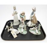 A selection of Lladro, Nao and other ceramic figures