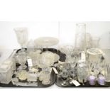 Selection of Davidson and press moulded glass