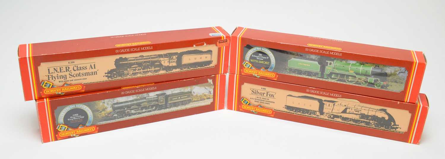 Four Hornby 00-gauge boxed locos.