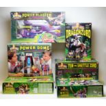 Boxed Power Rangers collectors' toys.