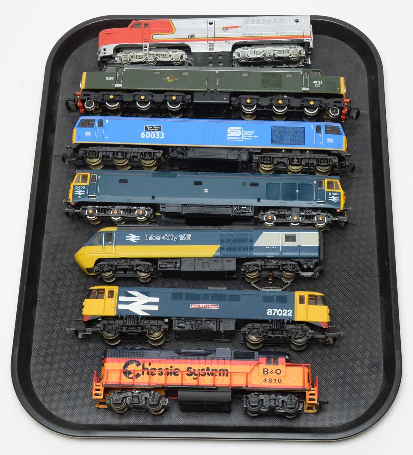 Seven unboxed trains, LIMA and other.