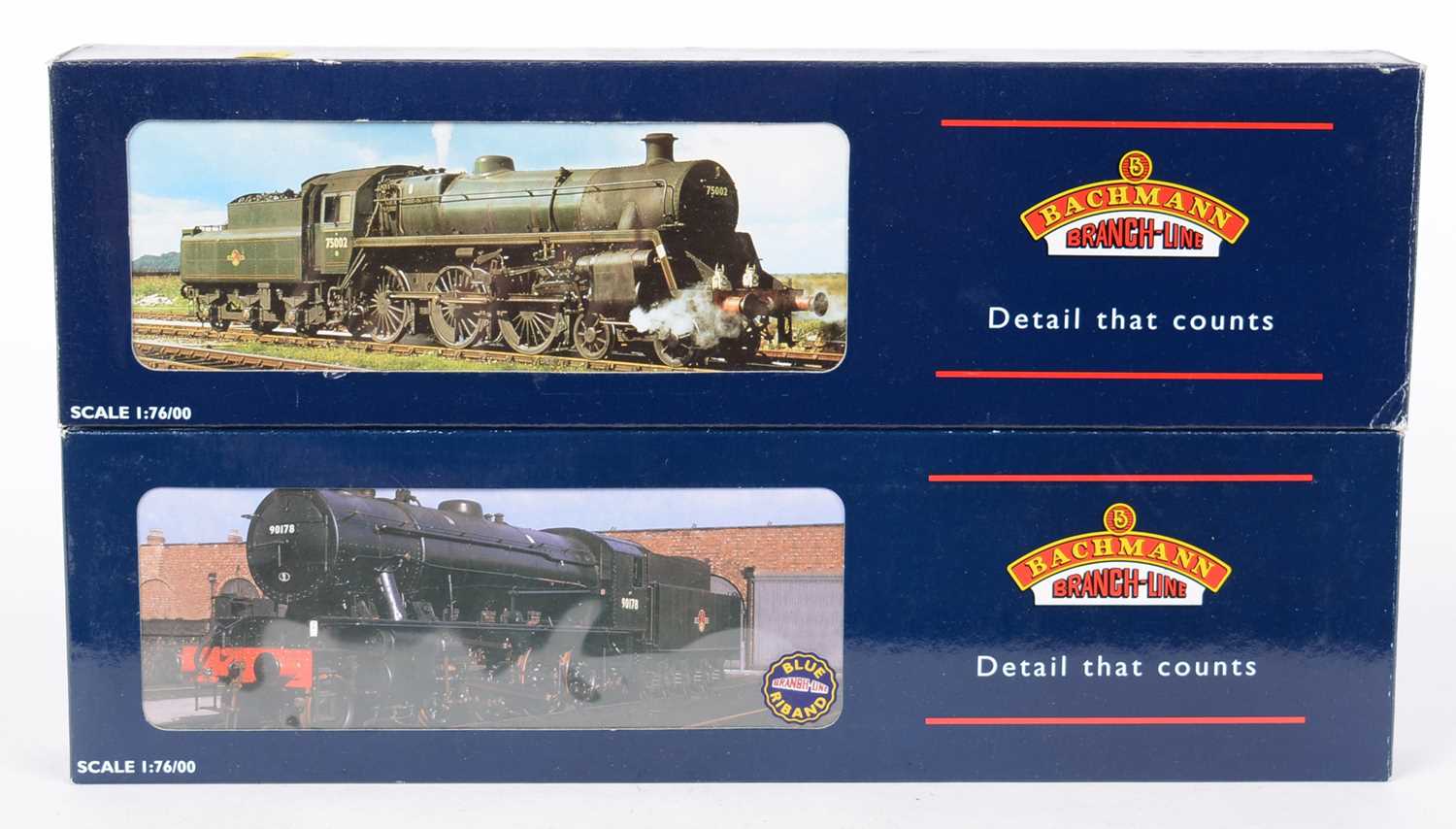 Two Bachmann 00-gauge steam locomotives and tenders