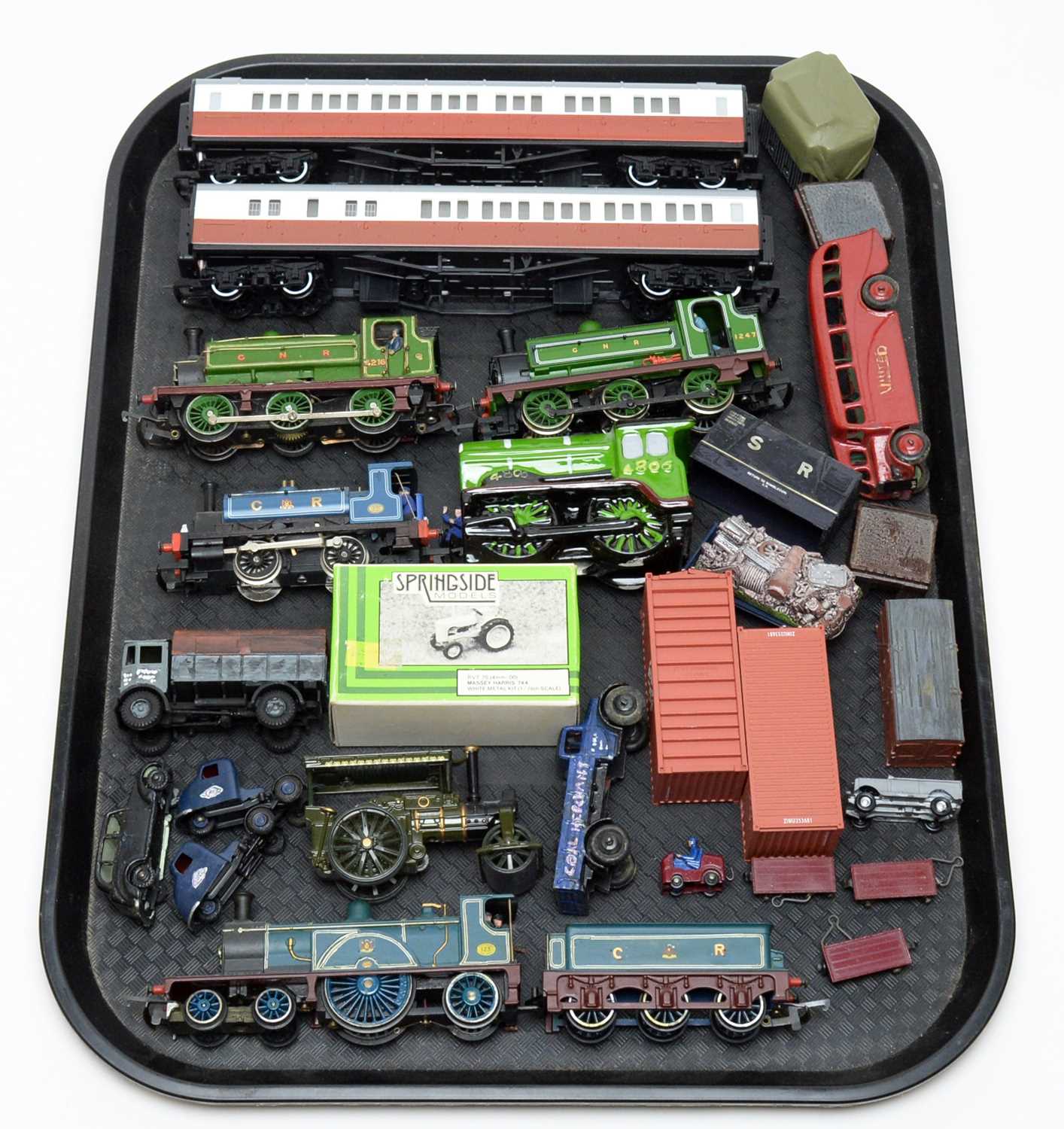 Unboxed trains, carriages and other rolling stock