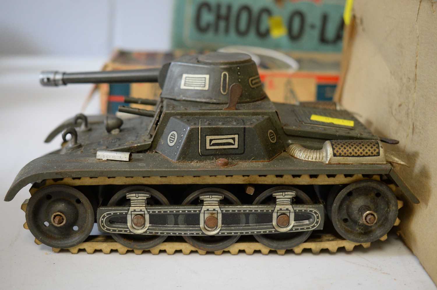 Gescha Manovrier tank, a baby's wooden toy, Lone Star and other figures. - Image 3 of 3