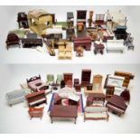 A selection of doll's house furniture.