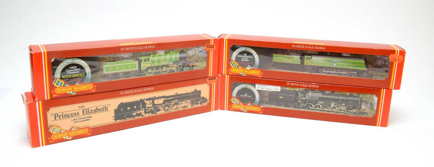 Four Hornby 00-gauge boxed trains.