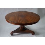 Victorian rosewood cross-banded mahogany breakfast table