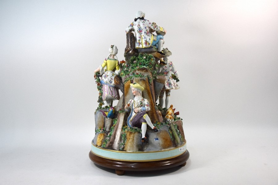 A late 19th century German porcelain massive allegorical group - Image 5 of 6