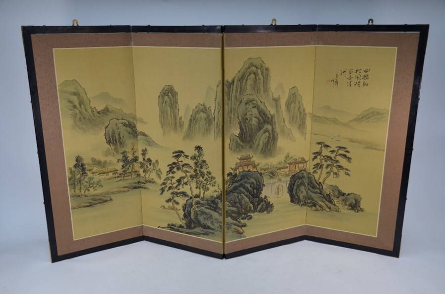 A 20th century Japanese folding screen, Byobu