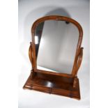 A large Victorian mahogany platform mirror