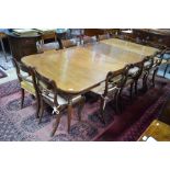 A Georgian mahogany dining table