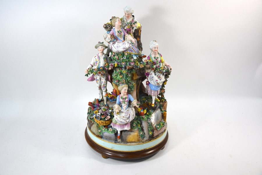 A late 19th century German porcelain massive allegorical group - Image 2 of 6