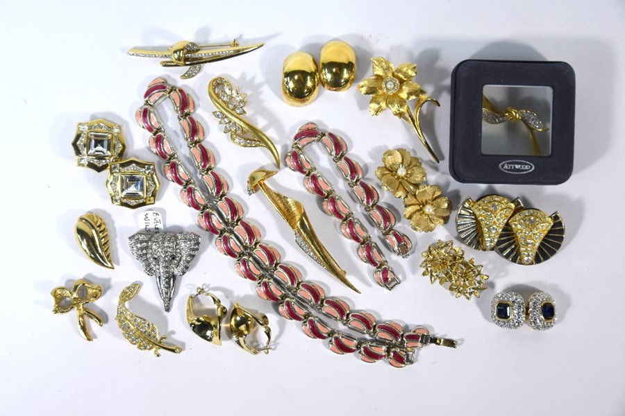 Collection of vintage designer costumer jewellery