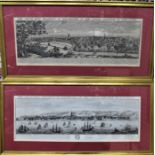 A pair of 18th century engravings of Prospects of Manchester and Liverpool