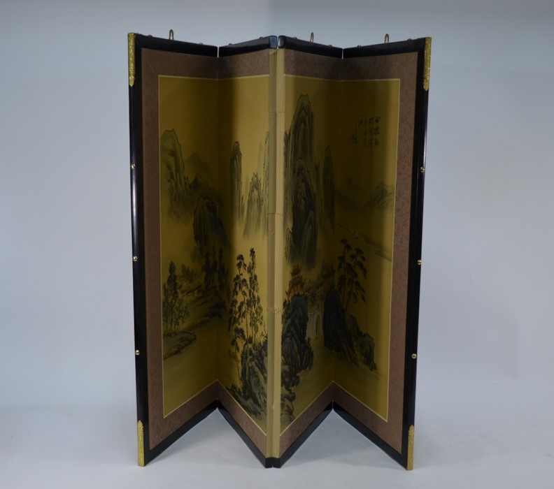 A 20th century Japanese folding screen, Byobu - Image 5 of 7