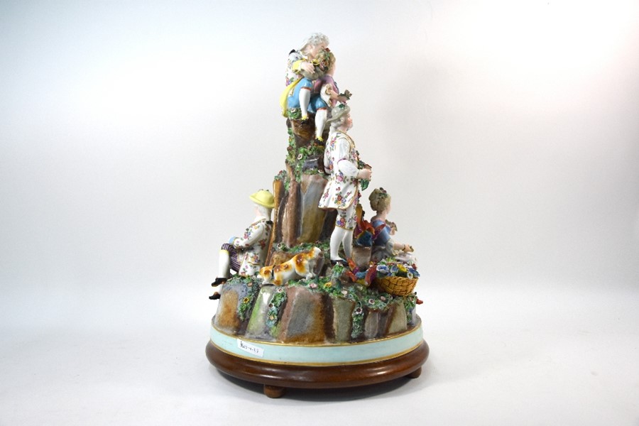 A late 19th century German porcelain massive allegorical group - Image 6 of 6