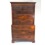 A George III mahogany chest on chest