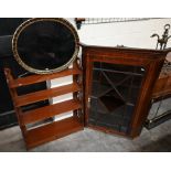 A 19th century mahogany wall hanging corner cupboard