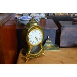 A German twin train bracket clock with brass mounts