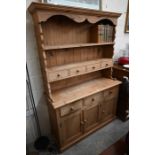 A pine kitchen dresser