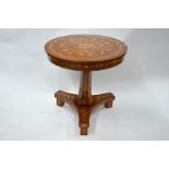 A mahogany and marquetry occasional table