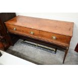 A 19th century mahogany inlaid sideboard on stand