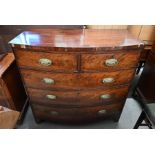 19th century bowfront chest of drawers