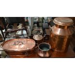 Four copper items